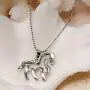 Mayfun Horse Jewelry Full Rhinestone Horse Charm Little Horse Pony Pendant Necklace for Girls Women