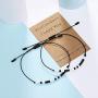 UNGENT THEM I Love You Morse Code Bracelet Couples Matching Bracelets Relationship Beads Bracelet Set Jewelry Gifts for Him and Her, Boyfriend and Girlfriend, Men Women