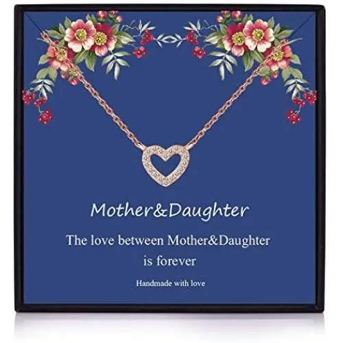 Your Always Charm Mother Daughter Necklace CZ Heart Necklaces Gifts for Mothers Day Necklaces Mom and Daughter Necklace Your Always Charm Mother Daughter Necklace CZ Heart Necklaces Gifts for Mothers Day Necklaces Mom and Daughter Necklace