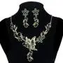 EleQueen Womens Austrian Crystal Butterfly Flower Leaf Necklace Earrings Set