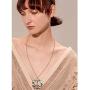 QTMY Fashion Antiwar Peace Sign Long Statement Choker Necklace Jewelry Collar with Pendant Chain for Women