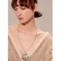 QTMY Fashion Antiwar Peace Sign Long Statement Choker Necklace Jewelry Collar with Pendant Chain for Women