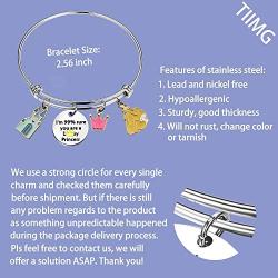 TIIMG Princess Gift Cartoon Princess Charm Bracelet I’m 99% Sure You are A Princess Fairytale Jewelry for Daughter Niece Granddaughter Girlfriend