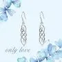 Sterling Silver Irish Vintage Celtic Knot Dangle Earrings Good Luck Celtics Earrings Jewelry for Women
