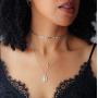 EGOO&YAMEE Coink Choker Necklace Star and Moon Handmade Dainty Layered Choker Necklace Set for Women Girls