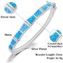 CiNily Bangle Bracelets for Women Rhodium Plated Opal Bracelet Jewelry Gift Gemstone Bangle Bracelet 8.85 inch
