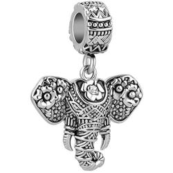 CharmSStory Elephant Charms Dangle Beads Charm for Bracelets