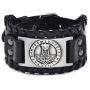 Viking Bracelet Norse Mjolnir - Nordic Bracelet with Thors Hammer Amulet - Celtic Pagan Jewelry of Talisman (Mjolnir Silver)