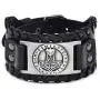 Viking Bracelet Norse Mjolnir - Nordic Bracelet with Thors Hammer Amulet - Celtic Pagan Jewelry of Talisman (Mjolnir Silver)