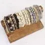 RIAH FASHION Multi Layer Bead Bracelet - Colorful Stacking Beaded Strand Stretch Cuff Statement Bangles Set RIAH FASHION Multi Layer Bead Bracelet - Colorful Stacking Beaded Strand Stretch Cuff Statement Bangles Set