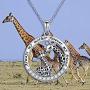 Giraffe Necklace for Mom from Daughter Sterling Silver Always My Mother Forever My Friend Giraffe Jewelry Gift for Women