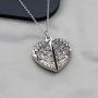 Memorial Locket Necklace My Heart in Heaven Angel Wing Jewelry(piece heaven LNL)