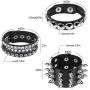 Hicarer 6 Pieces Punk Studded Bracelet Rivets Bracelet Leather Rivets Bracelet Cuff Hicarer 6 Pieces Punk Studded Bracelet Rivets Bracelet Leather Rivets Bracelet Cuff
