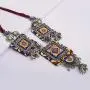 Zephyrr Afghani/Turkish Statement Long Necklace Jewelry Silver Tone Casual Jhumki Jewelry for Women Zephyrr Afghani/Turkish Statement Long Necklace Jewelry Silver Tone Casual Jhumki Jewelry for Women
