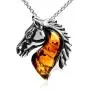 Ian and Valeri Co. Amber Sterling Silver Horse Pendant Necklace Chain 18'' Ian and Valeri Co. Amber Sterling Silver Horse Pendant Necklace Chain 18''