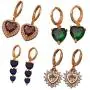 Redhithot Lots Wholesales 4 Pieces/Set 18K Gold Plated - Big Hollow Carved Circle 3 Color-Plated Boho Beach Hoop Stud Earrings Jewelry for Women Girls Lady Redhithot Lots Wholesales 4 Pieces/Set 18K Gold Plated - Big Hollow Carved Circle 3 Color-Plated Boho Beach Hoop Stud Earrings Jewelry for Women Girls Lady