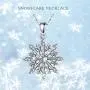 LOVEON Snowflake Necklace for Women Sterling Silver Pendant with Cubic Zirconia Christmas Birthday Gifts Jewelry for Girls Friend Her, 18 Inches LOVEON Snowflake Necklace for Women Sterling Silver Pendant with Cubic Zirconia Christmas Birthday Gifts Jewelry for Girls Friend Her, 18 Inches