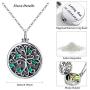 Tree of Life Locket Necklace That Hold Photos and Human Ashes, 925 Sterling Silver 2 in 1 Locket Cremation Urn Necklace, Ashes Keepsake Pendant Engraving Forever in My Heart Jewelry Mother Day Gift for Women Unisex Adult with Gift Box
