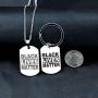 I Cant Breathe Black Lives Matter Stainless Steel Dog tag Pendant Necklace for Couples Justice Freedom Peace Spread Awareness Y815