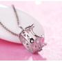 BEAUTY CROWN Charm 925 Sterling Silver Crystal Necklace Pendant Retro and Fashion Style Jewelry For Women and Girl