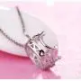 BEAUTY CROWN Charm 925 Sterling Silver Crystal Necklace Pendant Retro and Fashion Style Jewelry For Women and Girl BEAUTY CROWN Charm 925 Sterling Silver Crystal Necklace Pendant Retro and Fashion Style Jewelry For Women and Girl