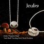 JEULIA Skull Nightmare Necklace for Women 925 Sterling Silver Skull Pendant Necklace Halloween Jewelry Valentine Birthday Gifts for Women Bride Teen Girls