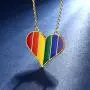 beautlace Customized LGBT Necklaces 18K Gold Plated Rainbow Love Heart Triangle Pendant Gay Lesbian Pride Jewelry for Men and Women beautlace Customized LGBT Necklaces 18K Gold Plated Rainbow Love Heart Triangle Pendant Gay Lesbian Pride Jewelry for Men and Women