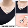 constantlife Football Cremation Jewelry for Ashes Memorial Urn Necklace Stainless Steel Soccer Pendant Keepsake Ashes Holder