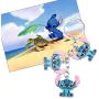 WSNANG Ohana Keychain Ohana Means Family Hibiscus Flower Charm Keychain Hawaiian Ohana Gift Lilo Stitch Jewelry Gift for Family Best Friends