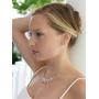 Mariell Multi-Shaped Pear and Marquise Cubic Zirconia Necklace Earring Wedding Jewelry Set for Brides
