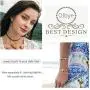 Olbye Turquoise Finger Ring Bracelet Bronze Slave Bracelet Hand Chain Personalize Everyday Jewelry for Women and Teen Girls