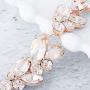 Asooll Wedding Crystal Hand Bracelet Bride Rhinestone Bracelet Fashion Jewelry Bracelet for Women and Girls for Women and Girls (Rose gold)