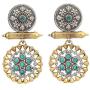 Aheli Indian Traditional Ethnic Design Oxidized Dangle Drop Earrings for Women Old Fashioned Vintage Jewelry