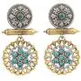 Aheli Indian Traditional Ethnic Design Oxidized Dangle Drop Earrings for Women Old Fashioned Vintage Jewelry