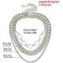 tenghong2021 Silver Layered Choker Necklace Simple Hearts Necklace Lolita Choker Chain Detachable Boho Layered Dainty Layered Cuban Chunky Chain Necklace Chic Style Jewelry for Women Girls