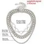 tenghong2021 Silver Layered Choker Necklace Simple Hearts Necklace Lolita Choker Chain Detachable Boho Layered Dainty Layered Cuban Chunky Chain Necklace Chic Style Jewelry for Women Girls
