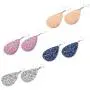 FIBO STEEL 4-8 Pairs Lightweight Leather Drop Earrings for Women Boho Teardrop Dangle Earring Set FIBO STEEL 4-8 Pairs Lightweight Leather Drop Earrings for Women Boho Teardrop Dangle Earring Set