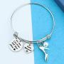 HN HNHB Retirement Gift No One Can Ever Fill Your Shoes Charm Bangle Bracelet Enjoy Retirement Jewelry Gift for Coworker, Teacher, Friends
