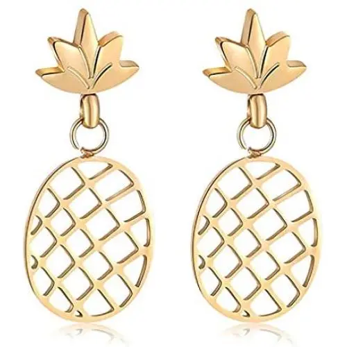 SKQIR Pineapple Necklace,Womens Tiny Handmade Stainless Steel Pineapple Jewelry Sets(Earrings+Bracelets+Necklaces Jewelry Set) SKQIR Pineapple Necklace,Womens Tiny Handmade Stainless Steel Pineapple Jewelry Sets(Earrings+Bracelets+Necklaces Jewelry Set)