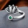Real 925 Sterling Silver Lotus Open Rings for Women Men Gifts Vintage Floral Finger Ring Silver Fashion Party Jewelry Gifts Real 925 Sterling Silver Lotus Open Rings for Women Men Gifts Vintage Floral Finger Ring Silver Fashion Party Jewelry Gifts