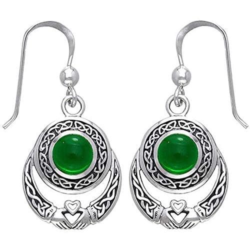 KWUNCCI Celtic Knot Claddagh Dangle Drop Earrings Sterling Silver Plated Irish Earrings for Women Girls