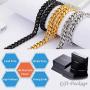 Jewelry Kingdom 1 Necklace and Bracelet for Men and Women 18K Gold Chain Cuban Link Chain for Mens Jewelry, Necklace for Women, Top 316L Stainless Steel, 7-3inches Long and 6-12MM Wide Optional