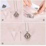 Minicremation Cremation Jewelry Urn Pendant Necklace for Ashes with Hollow Mini Keepsake Urn Memorial Jewelry for Ashes