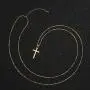 AK-SHIP Cross Necklace, Gold Silver Black Stainless Steel Plain Cross Pendant Necklace Box Chain【20 Inches】 AK-SHIP Cross Necklace, Gold Silver Black Stainless Steel Plain Cross Pendant Necklace Box Chain【20 Inches】