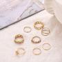 BERYUAN Women Rings Set Knuckle Rings Gold Stacking Rings for Girls and Teens Rings Cute Jewelry Rings 8Pcs