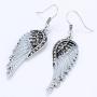 Szxc Womens Crystal Guardian Angel Wings Hypoallergenic Dangle Earrings Biker Jewelry - 2 1/4 inch