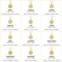 JADMIRE 14K Yellow Gold Plated Sterling Silver Swarovski Zirconia Zodiac Stars Pendant Necklace, 18''
