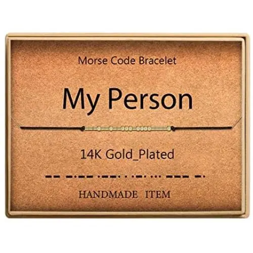 Morse Code Bracelet 14k Gold Plated Beads on Silk Cord Secret Message My Person Bracelet Gift Jewelry for Her Morse Code Bracelet 14k Gold Plated Beads on Silk Cord Secret Message My Person Bracelet Gift Jewelry for Her