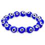 Bling Jewelry Colorful Turkish Glass Bead Good Luck Protection Evil Eye Stretch Bracelet for Women for Teen Rondelle Crystal Spacer Stackable Protection More Colors