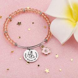 AKTAP Ohana Bracelet Ohana Forever for Always Ohana Jewelry with Hibiscus Flower Charm